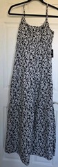 Express Floral Tiered Poplin Maxi Dress Spaghetti Strap Size XS