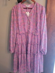 Ivy City Co Lydia Dress in Pink XL NWT Floral long sleeve sundress cottagecore