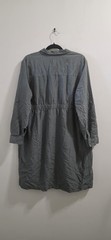 Isabel Maternity Button Down Utility Shirt Dress Olive Green XXL 2X #A97