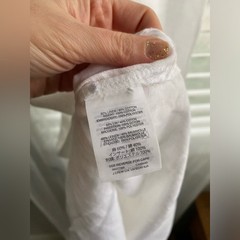 J.Crew, white embroidered, open work, kaftan – slim for XL, linen/cotton blend