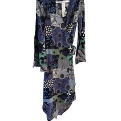 Anthropologie Dhruv KAPPOR Patchwork Floral wrap Midi Dress Size S NWT