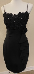 Vintage Roberta Y2K Women&rsquo;s Black Lacy Dress Size 9/10 Whimsigoth HOCO Gala Glam