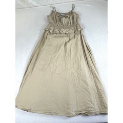 Antonio Melani Maxi Dress Women 6 Tan Khaki Cottagecore 90572DR0521
