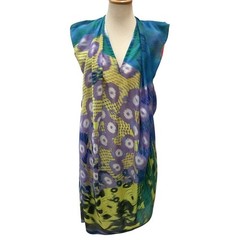 ISSEY MIYAKE Deformed Sleeveless Dress Allover Pattern SIZE 2 IM11FH022