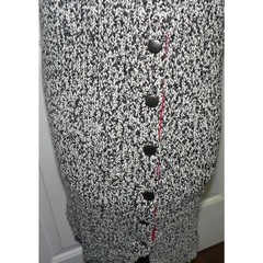 John + Jenn Womens Bodycon Side Snap Sweater Dress In Marbled Black & White $235