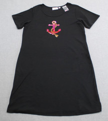 The Quacker Factory Jeanne Bice Women&rsquo;s Dress Size Large Sequined Anchor Pockets