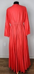 J. Crew Beachwear Tie Front Red Maxi Dress Cotton Voile Long Sleeve Resortwear L