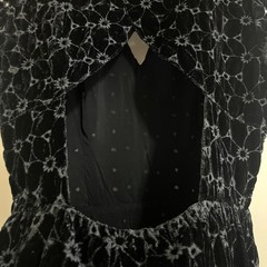 Free People Womens Floral Embroidered Velvet Mini Dress 2 Open Back Whimsigoth