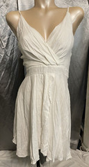 NWT Papaya White Tie Waist Babydoll Dress Size Large