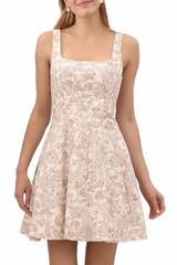 Bagatelle L103503 Bone Paisley Panelled Daisy Swing Dress Size L