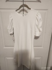 Ali & Jay White Saturday Night Mini Dress Med ( Nwt) 702-0895