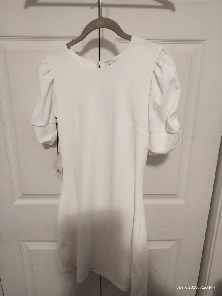 Ali & Jay White Saturday Night Mini Dress Med ( Nwt) 702-0895