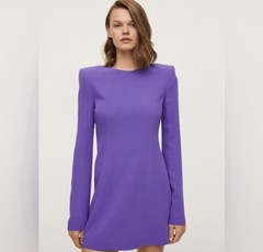 Mango backless mini dress from, Size 6 Open Back Long Sleeve MNG Old Money Class