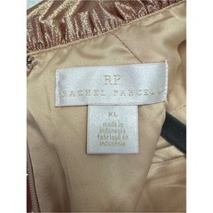 Rachel Parcell New Size XL Pink Rose Gold Metallic Foil Swing Mini Party Dress
