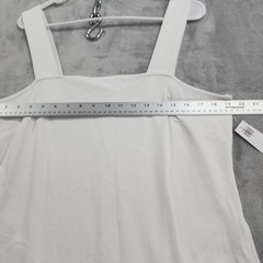 NEW Old Navy Dress Womens L White Sheath Mini Square Neck Pockets Jersey Casual