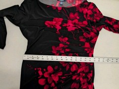 Chaps Dark Floral Sheath Long Sleeve Dress Womens M Professional Classic #drs21