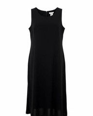 Lady Dorby Black Sleeveless Maxi Dress Women’s Size 20W Back Slit