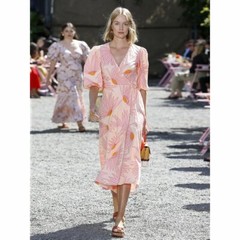 Kate Spade Falling Flowers Wrap Dress Size 10 Cotton MSRP $378