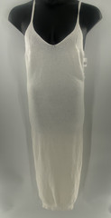 Plus Size Women&rsquo;s Cream Maxi Sweater Dress Minimalist Boho Chic Y2K Fall Winter