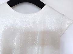 Twenty Cluny White Sequin Sweetheart Dress – Size 4 – Sparkling Designer Glam