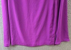 Lauren Ralph Lauren Cape Georgette Cocktail Dress Women&rsquo;s 6 Purple Hook & Eye