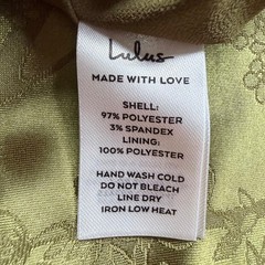 NWT Lulus Impressive Favorite Olive Jacquard Strapless Midi Dress XS