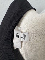 BP Tie Front Lettuce Edge Minidress Black Size Medium
