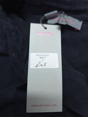 Sahara Shirt Dress Small Oversized Navy Blue Jacquard Check Side Ties Relaxed