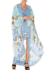 new $899 CAMILLA A NIGHT TO REMEMBER LONG CAPE JACKET KAFTAN SILK CRYSTALS