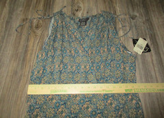 Vintage CDC NWT Teal Beige Paisley Print Sleeveless Dress Womens Sz 12 Fall