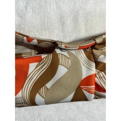 Leslie Fay Beige, Tan and Orange Geometric Mini Dress