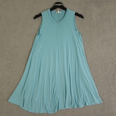 Silence + Noise Dress Womens Extra Small Blue Fit & Flare Sleeveless Stretch