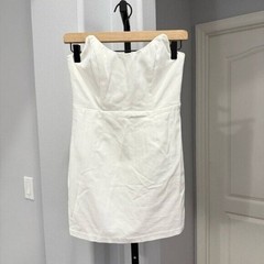 Superdown Strapless Mini Dress White Size Small Revolve NWT Evening Bachelorette