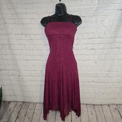 City Triangles Asymmetrical Handkerchief Hem Y2K Glitter Fairy Dress