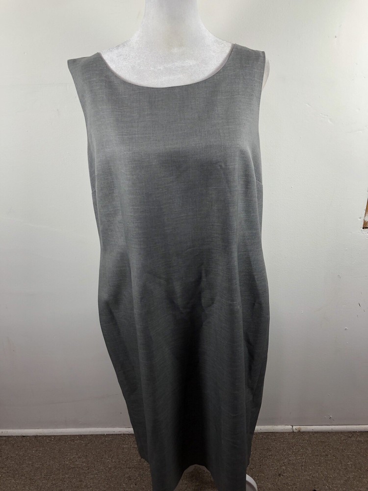 Black Label By Evan Picone Womens Shift Dress Pearl Grey 16