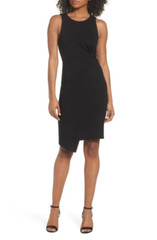 19 Cooper L31719 Women&rsquo;s Black Asymmetric Hem Sheath Dress Size Small