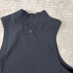 Lululemon Black Mock Neck Sleeveless A-Line Mini Dress Athleisure Activewear