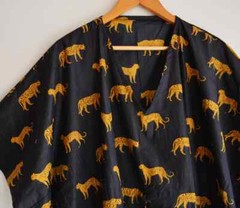 Indian Vintage 100% Cotton Long Beach Maxi Kaftan Dress One Size Caftan Kimono