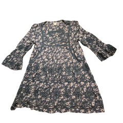 Sundance Dress Womens L Blue Ditzy Floral Peasant Boho Prairie Eyelet Cowgirl