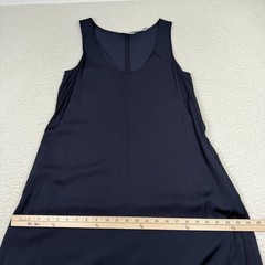 Vince Maxi Dress Womens S Navy Sleeveless Scoop Neck Viscose Stretch Minimalist
