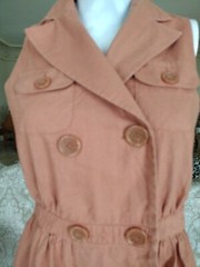 Forever 21 Mini Blazer Dress Women S Rusty Orange Trend Pockets Linen Sleeveless