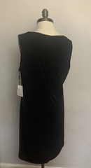 Calvin Klein Black dress Ruching Ruffle 14 NWT