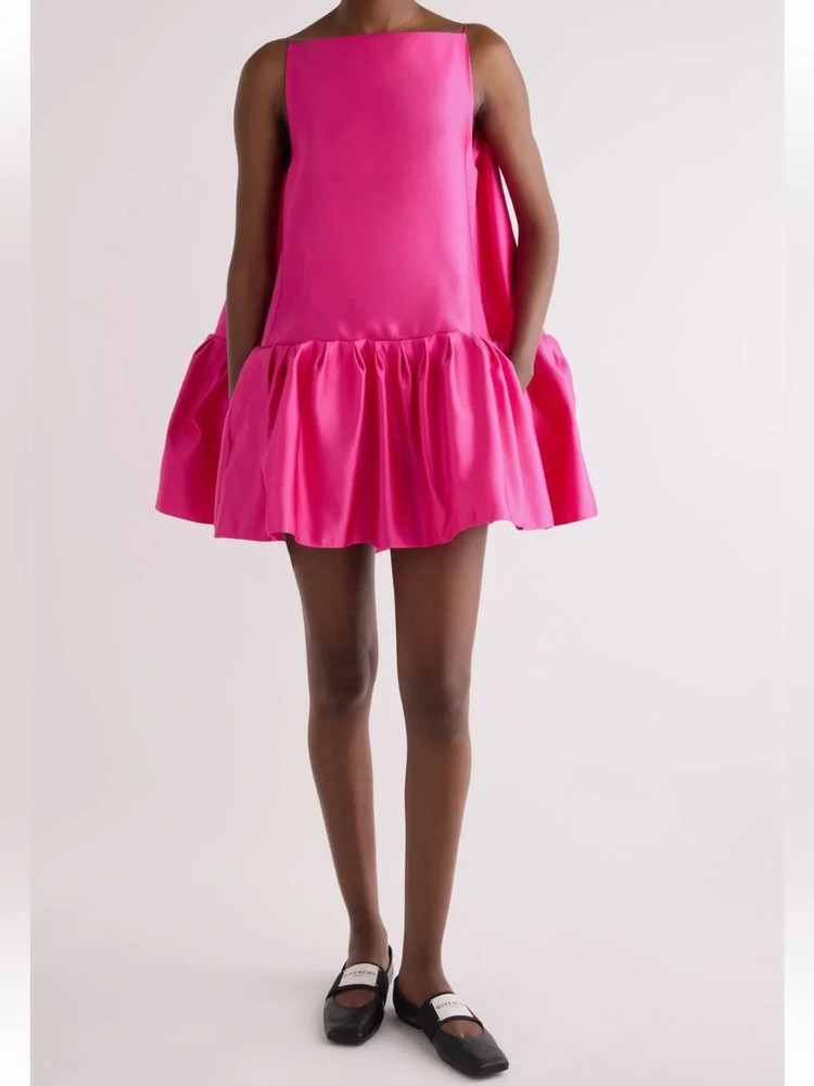 Givenchy Ruffle Round Silk Minidress