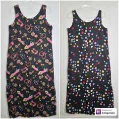 Whimsical Reversible Semi-Sheer Shift Dress Casual Lightweight Unbranded Est Med