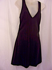 Chloé Vintage Y2K Little Black Dress Teardrop Back with Heart Charms XS