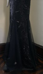Macy’s Black Mermaid Strapless Sequined Gown Juniors Sz 13/14 Evening Prom