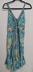 India Boutique Women&rsquo;s Fit & Flare Midi dress One Size Or Medium Light Blue