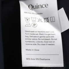 NWT Quince Washable Stretch Silk Midi Dress Navy Bias Cut Tank XL