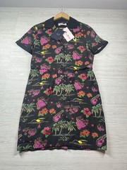 Fred Perry Amy Winehouse Hawaiian Print Dress Size 8 Brand New With Tags
