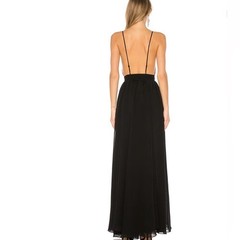 Michael Costello x Revolve Justin Gown in Black – NWT